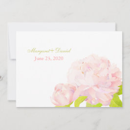 Invitación Boda Pink Spring Romance Peony