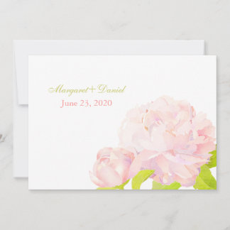 Invitación Boda Pink Spring Romance Peony