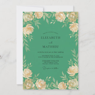 Invitación Boda Pintada con Crema de Jade