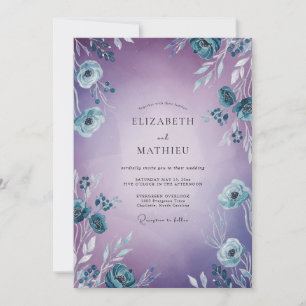 Invitación Boda Pintada de Acero y Amatista