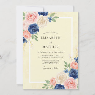 Invitación Boda Pintada de Amarillo Marina