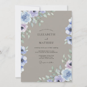 Invitación Boda Pintada de Caracol Taupe