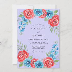 Invitación Boda Pintada de Coral Azur