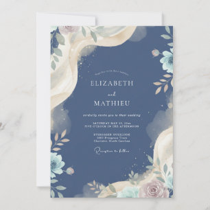 Invitación Boda Pintada de Crema de Pizarra