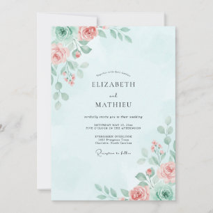 Invitación Boda Pintada de Durazno Helado