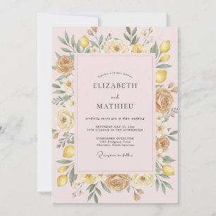 Invitación Boda Pintada de Limón Amarillo