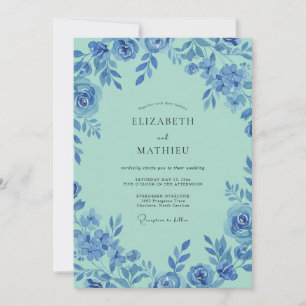 Invitación Boda Pintada de Vid Aquática