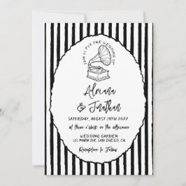 Invitación Boda pintado a mano de época
