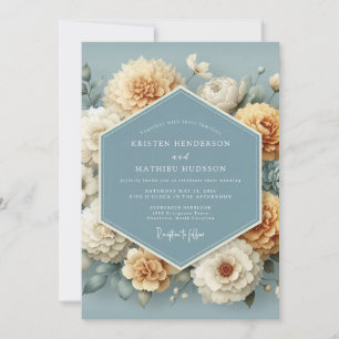 Invitación Boda Pintoresca de Ocra y Centaurea