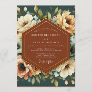 Invitación Boda Pintoresca Russet Verde