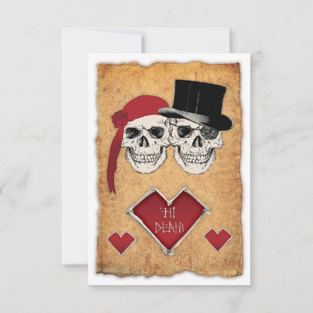 Invitación boda pirata (Anverso)