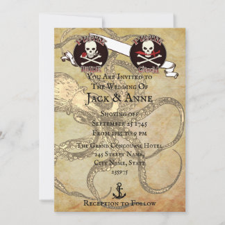 Invitación Boda pirata