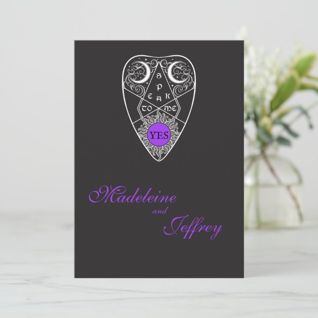 Invitación Boda Plancheta Gótica Moderna (Anverso de pie)