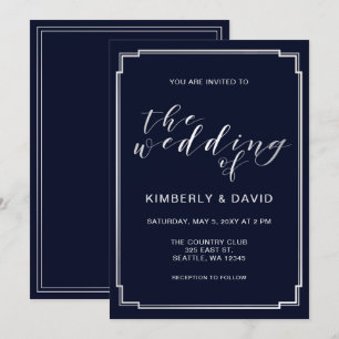 Invitación Boda Plata de la Marina Clásica