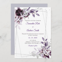 Boda plateado morado y lavanda
