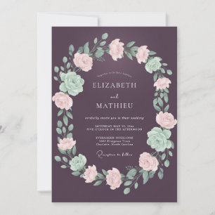 Invitación Boda Plum Majestic Evening
