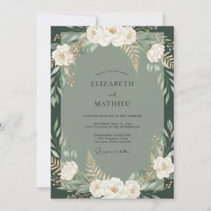 Invitación Boda Poética de Bosque en Verde Salvia