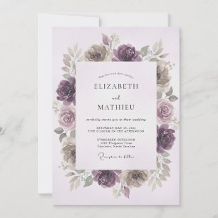 Invitación Boda Poética de Invierno con Ciruela