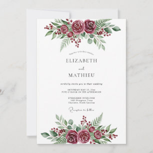 Invitación Boda poética de invierno en Borgoña