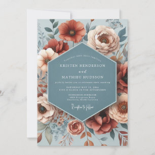 Invitación Boda Poética de Pizarra Terracota
