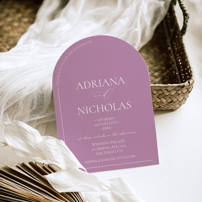 Invitación Boda Polvorienta Moderna de Rosa  (Subido por el creador)