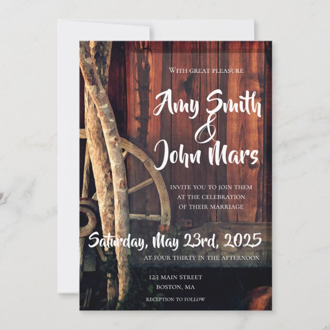 Invitación Boda por país (Anverso)