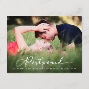 Invitación Boda posponada con guión moderno