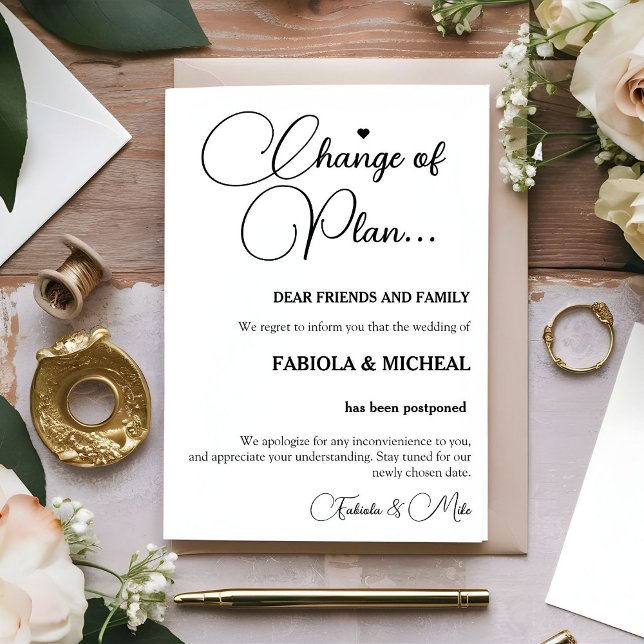 Invitación Boda posponente boda moderno (Subido por el creador)