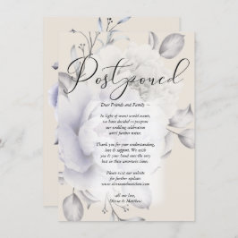 Invitación Boda pospuesta acuarela lila peonía