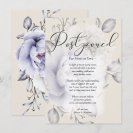 Invitación Boda pospuesta Aquarela Lilas Peonía