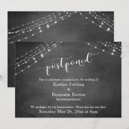 Invitación Boda pospuesta de calkboard y luces