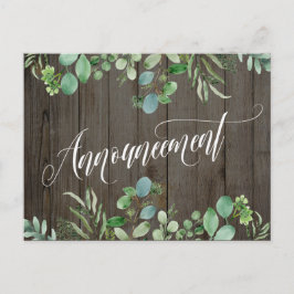Invitación Boda pospuesta de Eucalyptus y Madera