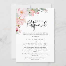Invitación Boda pospuesto - Cancelación - Planes pospuestos