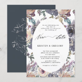 Invitación boda pospuesto de la floración floral de color índ