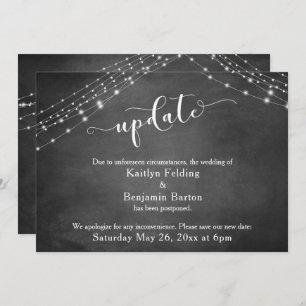 Invitación Boda pospuesto del guión de actualización de las l