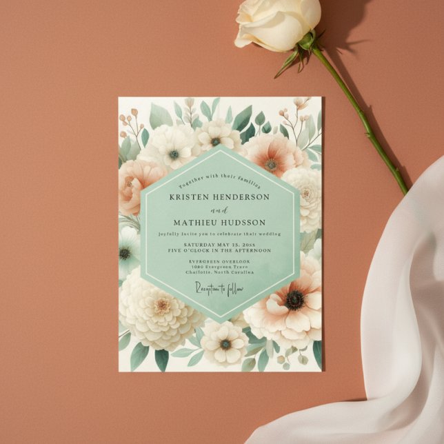 Invitación Boda Pradera Floral Crema (Subido por el creador)