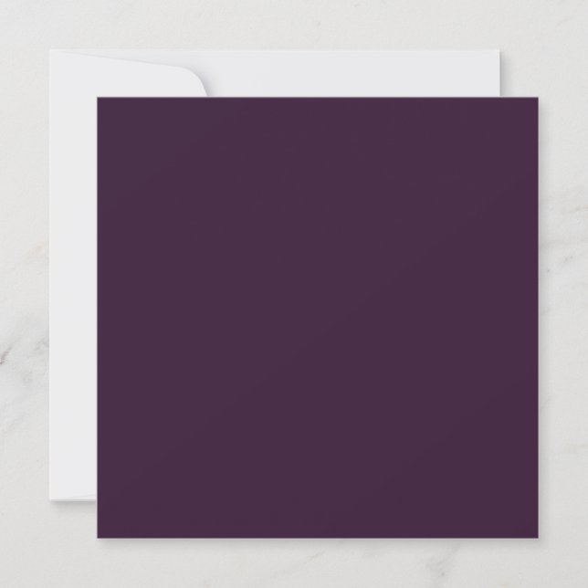 Invitación BODA PRESUPUESTARIO PLUM PURPLE Monocromo Simple (Anverso)