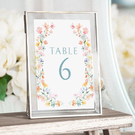 Invitación Boda Primaria de Flores Silvestres Brillantes