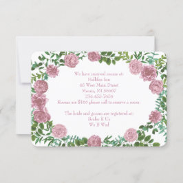 Invitación Boda Primavera Jardín de Rosas Rosadas