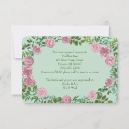 Invitación Boda Primavera Jardín de Rosas Rosadas