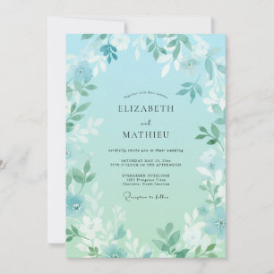 Invitación Boda primaveral aireada con espuma de mar