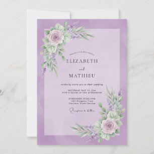 Invitación Boda primaveral de lirio alegre