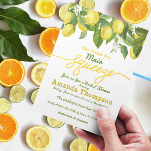 Invitación Boda principal del tema de la congelación de limón