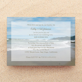 Invitación Boda promete la renovación junto a la playa
