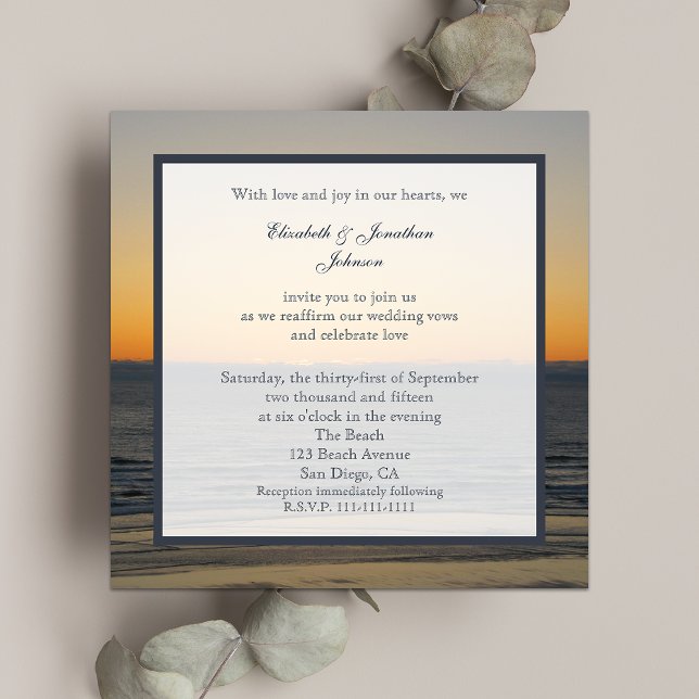 Invitación Boda promete renovación y espléndida puesta de sol (Subido por el creador)