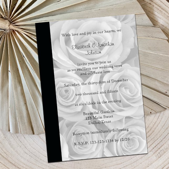 Invitación Boda promete renovar a magníficos Rosas (Subido por el creador)