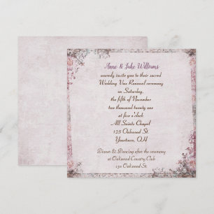 Invitación boda promete renovar la antigua frontera floral