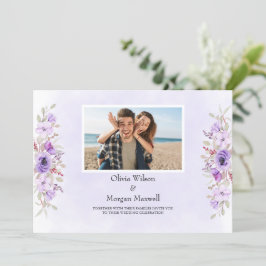 Invitación Boda Purple Floral Elegance Save the Date