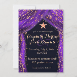 Invitación Boda Purple & Gold de las noches árabes