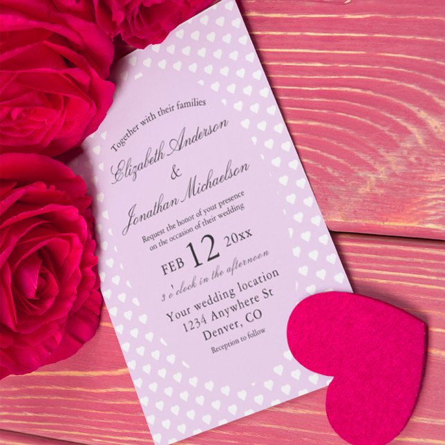 Invitación Boda Purple Hearts (Subido por el creador)